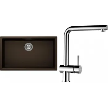 Kuchyňský dřez Set Schock S15-12 (dřez Kaia N-100XL Bronze + baterie Epos Chrom)