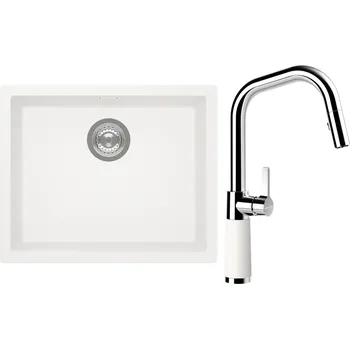 Kuchyňský dřez Set Schock S14-9 (dřez Kaia N-100L Polaris + baterie SC-530.120 Polaris)