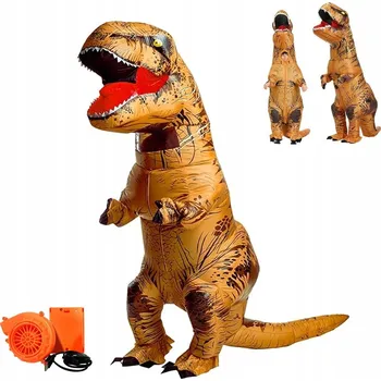 Karnevalový kostým VELKÝ DINOSAURUS KOSTÝM KARNEVAL OBLEK PRO DOSPĚLÉ - NAFUKOVACÍ