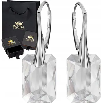 Náušnice Stříbrné Náušnice pro Ženy s Krystaly, Stříbro 925 Dárek k Valentýnu / Vánocům