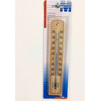 Domácí teploměr Vnitřní pokojový teploměr, 200 x 36 mm - buk přírodní