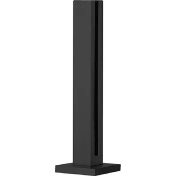 Zábradlí Koncový sloupek pro skleněné zábradlí, nerezová ocel 65x10x10 cm, černý mat