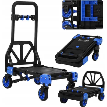 Stavební technika Skládací vozík 2 v 1, plošinový, transportní, skladový, nosnost 150 kg Kraft&Dele