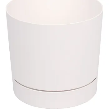 Květináč Plastkon Oliver dekorativní květináč 18 bílá průměr: 18 cm