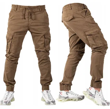 Pánské kalhoty Pánské kalhoty JOGGERY kapsáče khaki DOXEL vel. 29