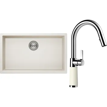 Kuchyňský dřez Set Schock S15-7 (dřez Kaia N-100XL Magnolia + baterie SC-520.120 Magnolia)