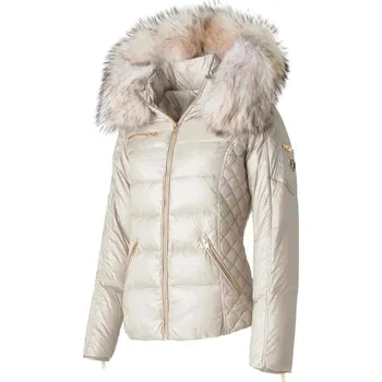 Béžová péřová bunda ROCKANDBLUE RITA 60 cm 40