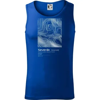 Severák - vrstevnice v obdélníku - Tílko pánské Core - XL ( Královská modrá )