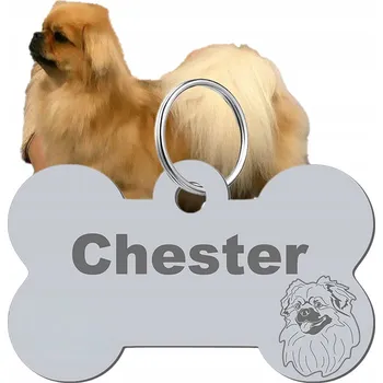 psí známka Adresář, identifikační známka kost ve tvaru kosti Mejk Jewellery stříbrná