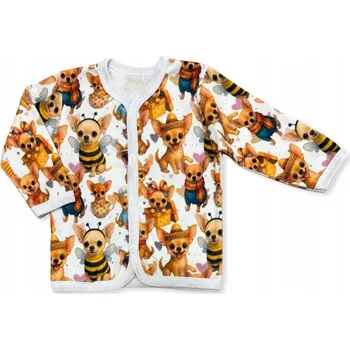 Kojenecký overall KAFTAN dětský kojenecký 62 KOŠILKA rozepínací dlouhý rukáv PEJSCI