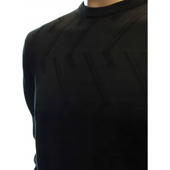 Pánský svetr STROKERS klasický elegantní pánský svetr ke krku z bavlny M černý