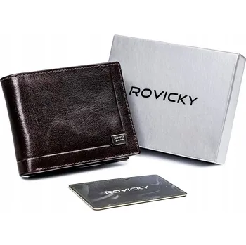 Rovicky pánská peněženka z hnědé lícové kůže - muž