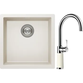 Kuchyňský dřez Set Schock S13-6 (dřez Kaia N-100 Magnolia + baterie SC-520 Magnolia)