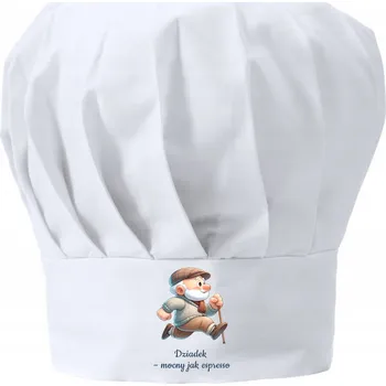 Čepice Kuchařská čepice pro dědu - Děda silný jako espresso Dárek