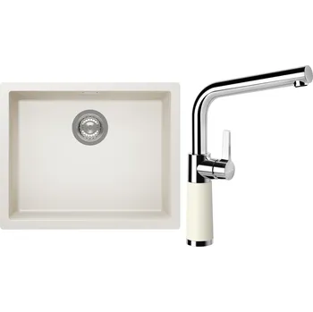 Kuchyňský dřez Set Schock S14-10 (dřez Kaia N-100L Magnolia + baterie SC-540 Magnolia)