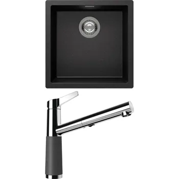 Granitový dřez Set Schock S13-5 (dřez Kaia N-100 Stone + baterie SC-510.120 Stone)