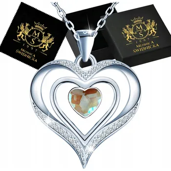 Náhrdelník Stříbrný dámský náhrdelník srdce Řetízek Stříbro 925 Dárek ke Dni matek