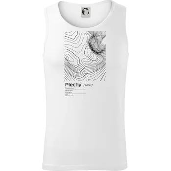 Pánské termoprádlo Plechý - vrstevnice v obdélníku - Tílko pánské Core - 2XL ( Bílá )
