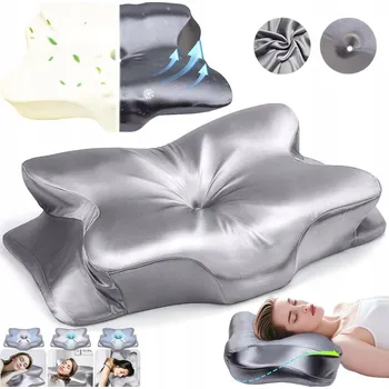 Polštář ORTOPEDICKÝ POLŠTÁŘ NA SPANÍ PAMĚŤOVÝ MOTÝL PREMIUM SE SNÍMATELNÝM POVLEČENÍM