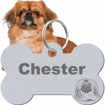 psí známka Adresář, identifikační známka kost ve tvaru kosti Mejk Jewellery stříbrná