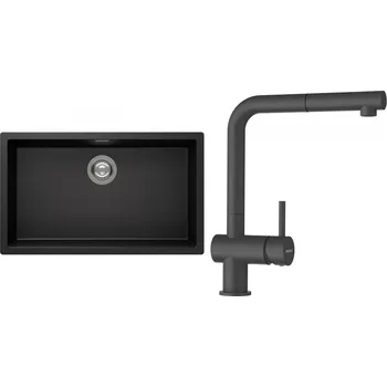 Kuchyňský dřez Set Schock S15-2 (dřez Kaia N-100XL Stone + baterie Epos.120 Stone)