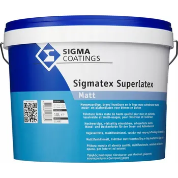 barva na zeď Sigmatex Superlatex Barva na stěny 10L Bílá