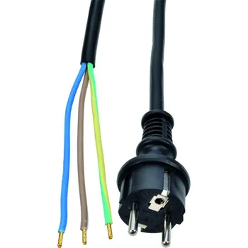 Prodlužovací kabel Solight flexo kabel, 3x 1mm2, gumová, černá, 2,5m (PF34)