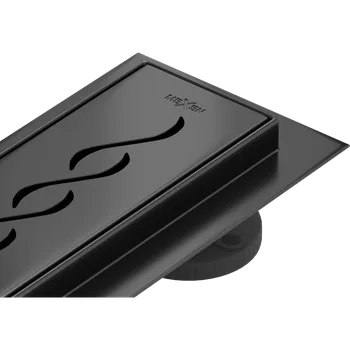 Mexen Flat 360° M18 Lineární otočný odtok 90 cm, černý - 1723090-40 Lineární podlahové odtoky