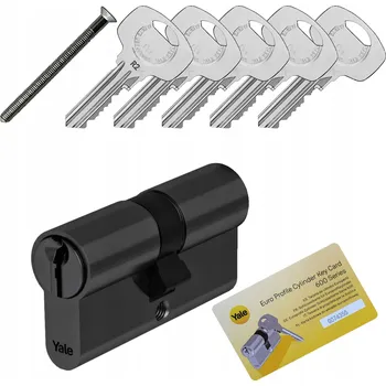 Vložka do dveří Vložka Yale Y600 30/30 s bezpečnostní spojkou, černá, 5 klíčů