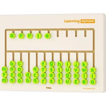 Dřevěná hračka Viga Toys Senzorická deska pro učení abecedy