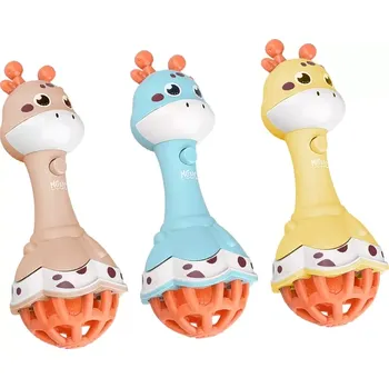 Hračka pro kojence Woopie pískové chrastítko s gumou a hudbou