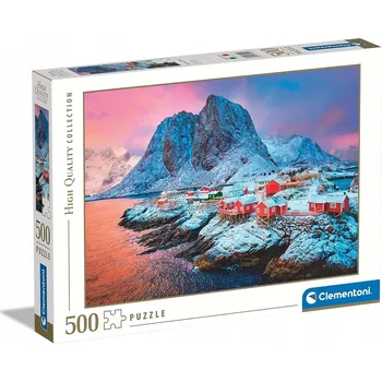 Puzzle Clementoni 500dílné Puzzle Hamnoy Village