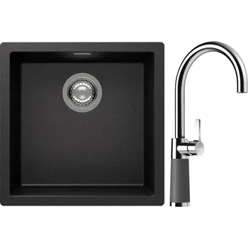 Kuchyňský dřez Set Schock S13-6 (dřez Kaia N-100 Stone + baterie SC-520 Stone)