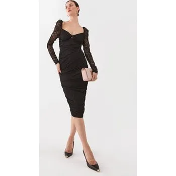 Dámské oblečení Pinko Koktejlové šaty 101666 7585 Černá Slim Fit 48