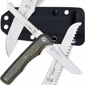lovecký nůž Rotační outdoorový nástroj Dellinger Spin Attack DC53 s pilkou a pouzdrem Kydex