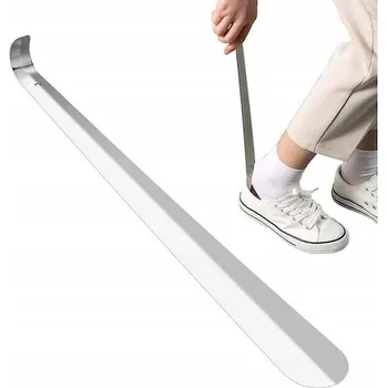 Lžíce na botu METALOVÁ LŽÍCE NA BOTY S HÁČKEM, DLOUHÁ 80 cm