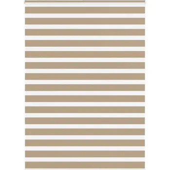 Roleta vidaXL Zebra roleta 165x200 cm šířka látky 160,9 cm polyester [4014794] Barva: sand brown