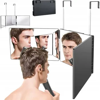 Zrcadlo Zrcadlo třídílné skládací 360° se 3 stranami kadeřnické přenosné s háčky