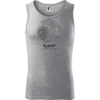 Klínovec - vrstevnice v kruhu - Tílko pánské Core - S ( Tmavě šedý melír )