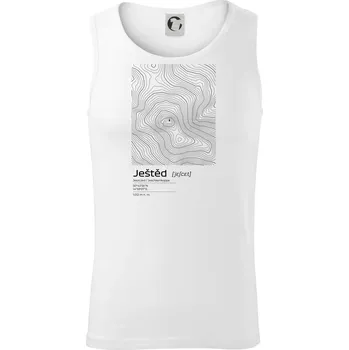 Pánské termoprádlo Ještěd - vrstevnice v obdélníku - Tílko pánské Core - 2XL ( Bílá )