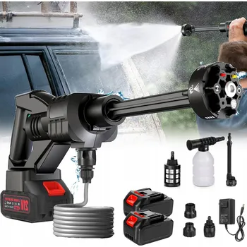 Vysokotlaký čistič AKUMULÁTOROVÁ TLAKOVÁ MYČKA SADA NA MYTÍ 100 BAR 2 AKU