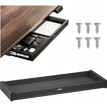 Psací stůl Ergo Office ER-302 B plochá šuplík pod stůl, černá