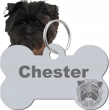 psí známka Adresář, identifikační známka kost ve tvaru kosti Mejk Jewellery stříbrná