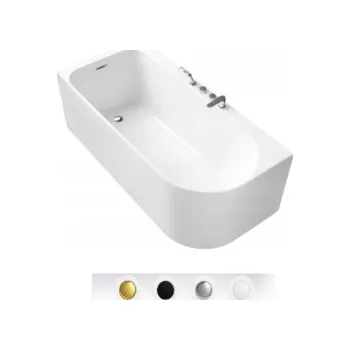 Vana Akrylátová rohová vana Braider NEO, boční odtok, 160 x 75 cm