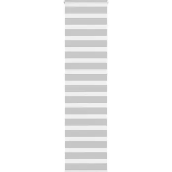 Roleta vidaXL Zebra roleta 55x230 cm šířka látky 50,9 cm polyester [4014798] Barva: světle šedá