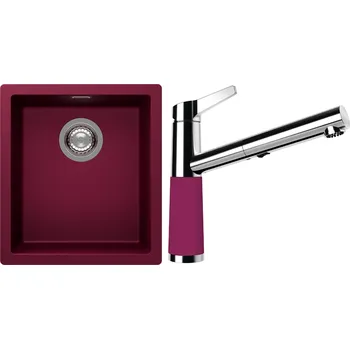 Kuchyňský dřez Set Schock S12-5 (dřez Kaia N-100S Berry + baterie SC-510.120 Berry)