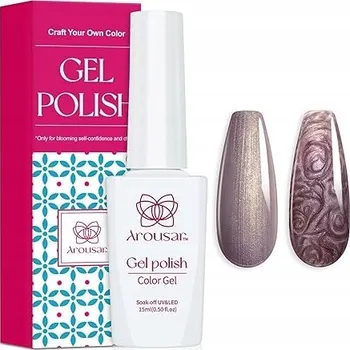 Lak na nehty Arousar Perleťový gelový lak na nehty s efektem vláken