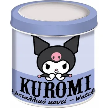Hodinky Analogové hodinky v plechovce Kuromi 490228