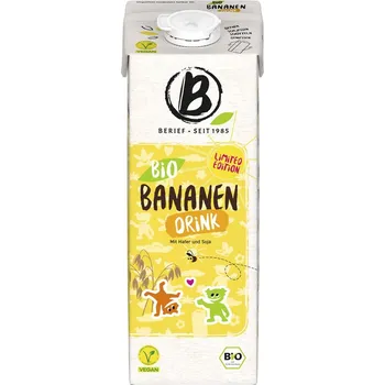 Rostlinné mléko Berief Ovesno-sójový nápoj banánový 1 l bio BIO VEGAN Množství: 1 ks