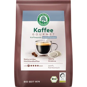 Káva Lebensbaum Gourmet bez kofeinu kávové pody 126 g bio BIO VEGAN BEZLEPEK Množství: 1 ks